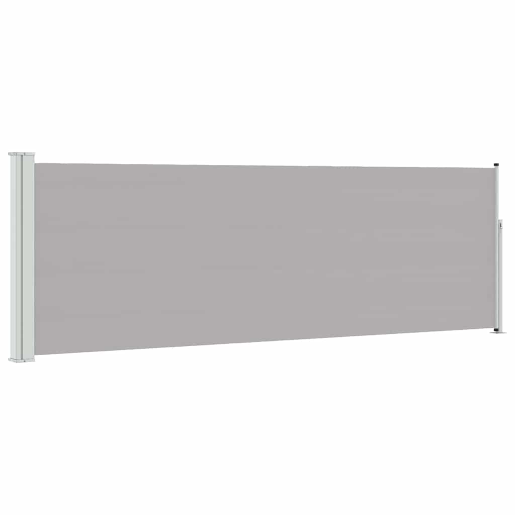 sammenrullelig sidemarkise til terrassen 100 x 314 cm grå