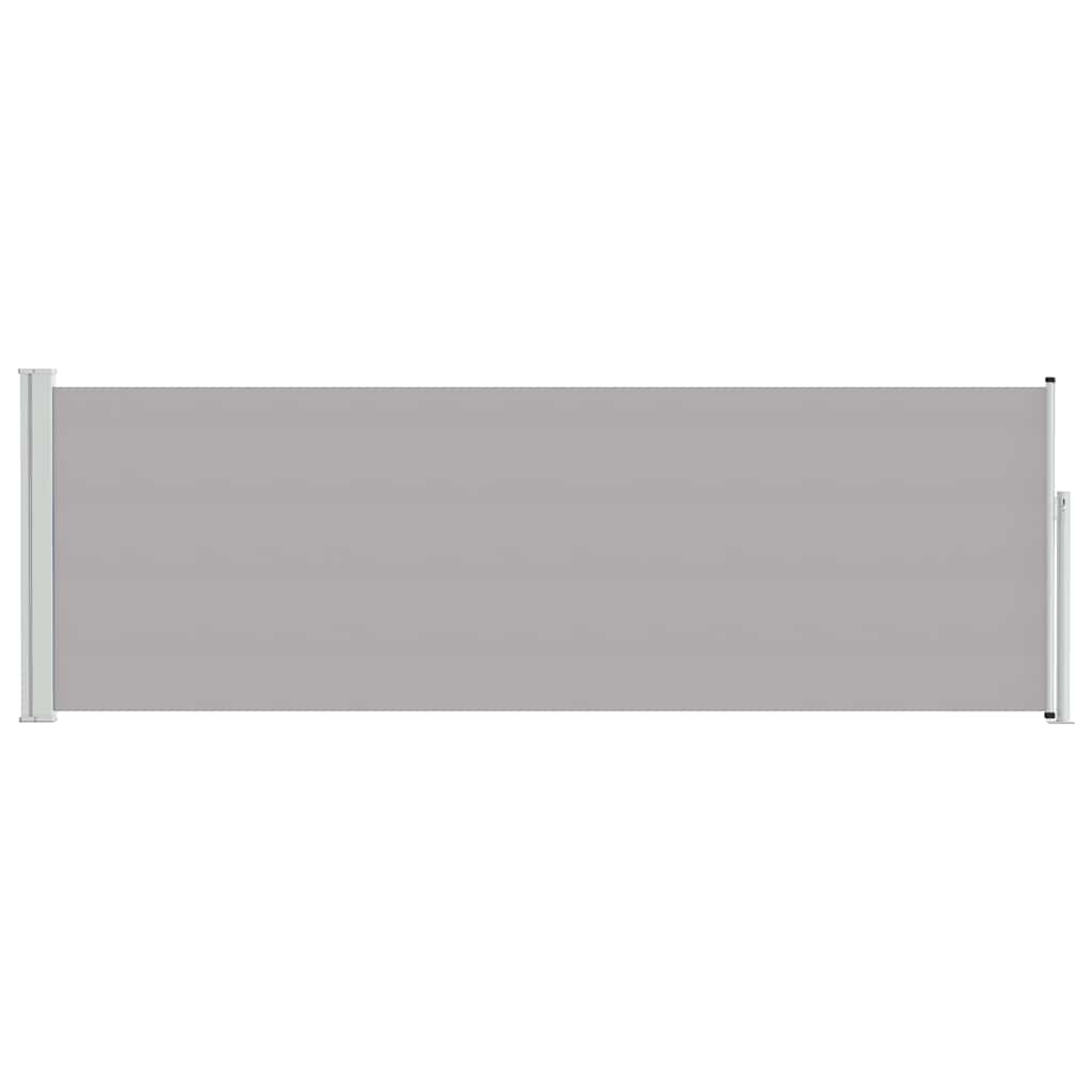 sammenrullelig sidemarkise til terrassen 100 x 314 cm grå