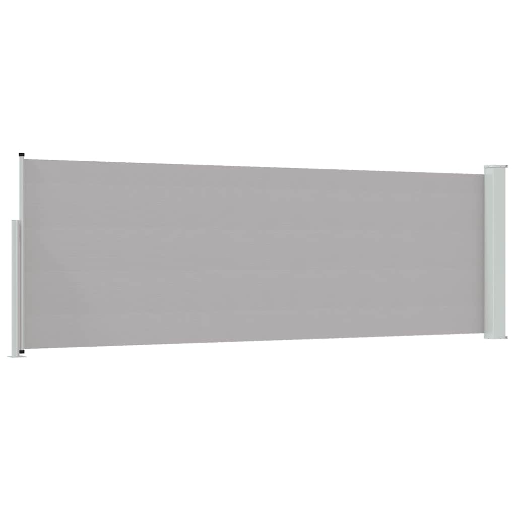 sammenrullelig sidemarkise til terrassen 100 x 314 cm grå