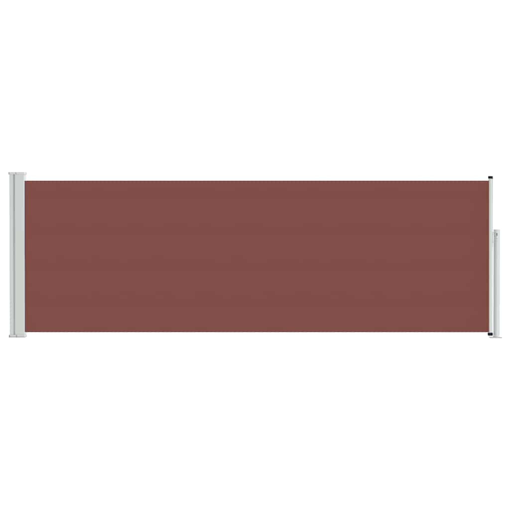 sammenrullelig sidemarkise til terrassen 100 x 314 cm brun