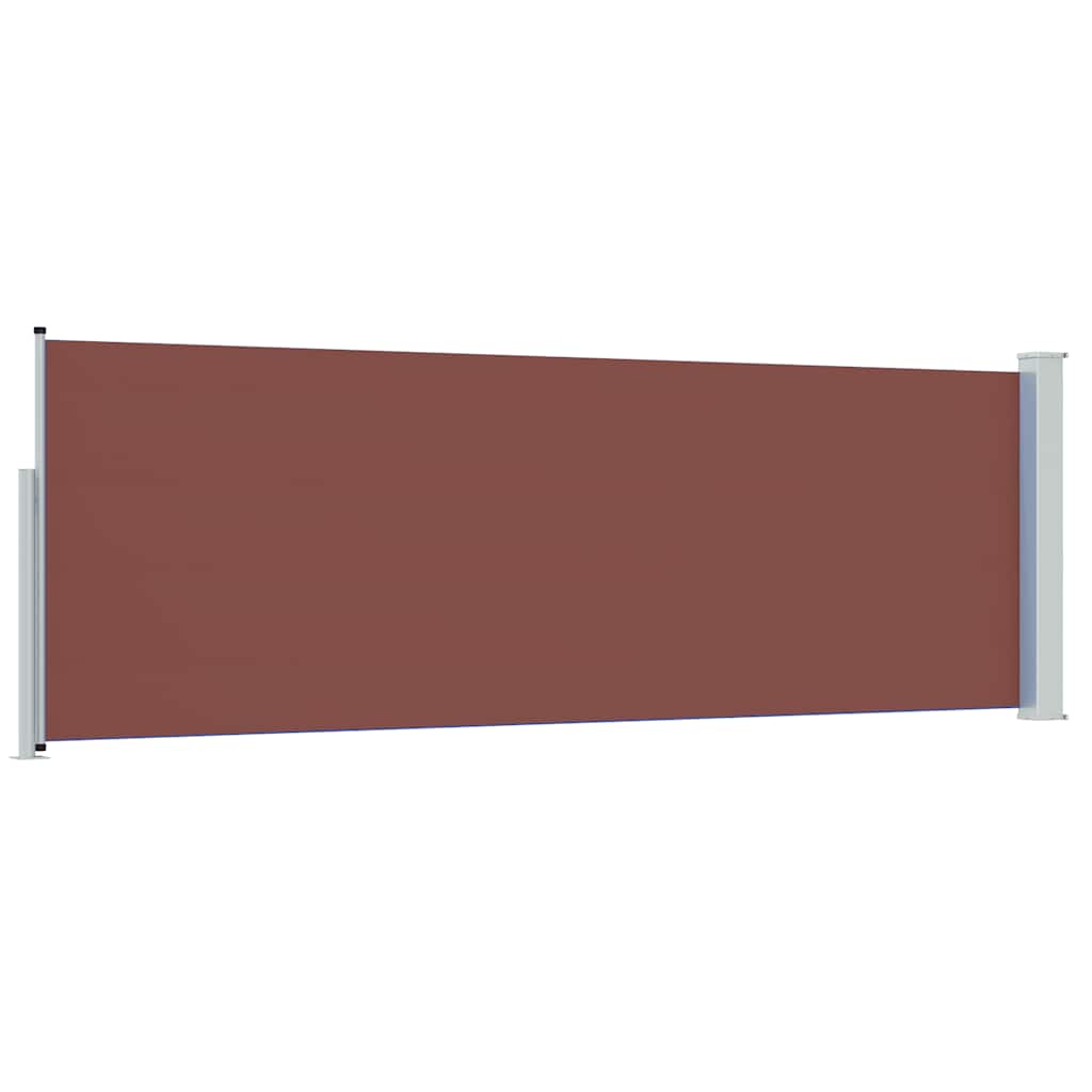 sammenrullelig sidemarkise til terrassen 100 x 314 cm brun
