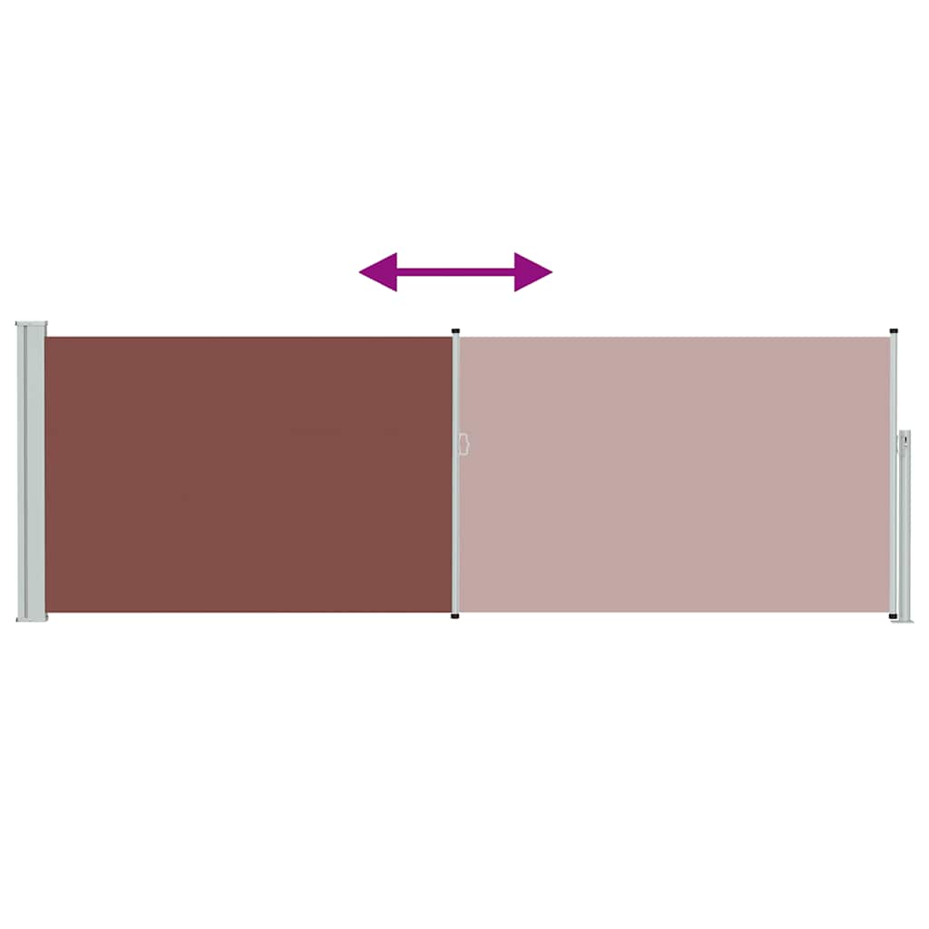 sammenrullelig sidemarkise til terrassen 100 x 314 cm brun