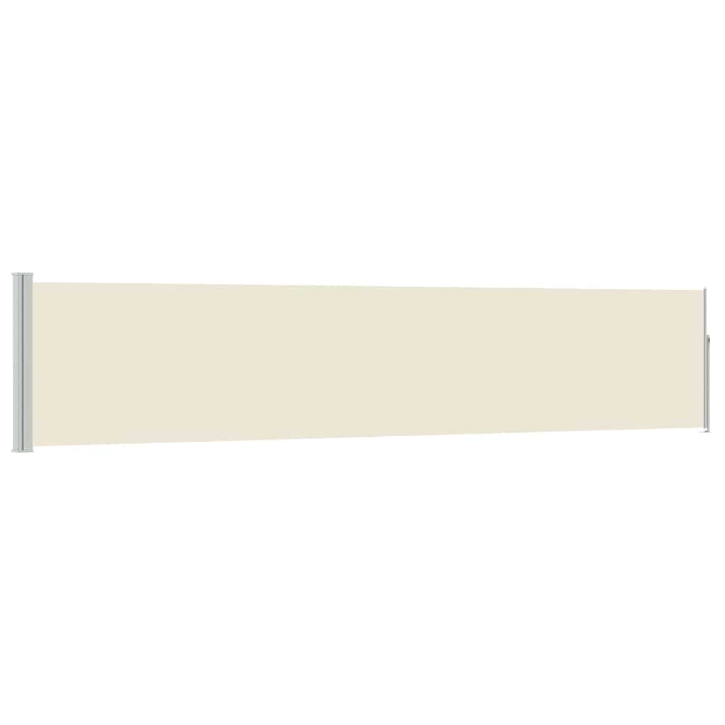 sammenrullelig sidemarkise til terrassen 100x514 cm cremefarvet