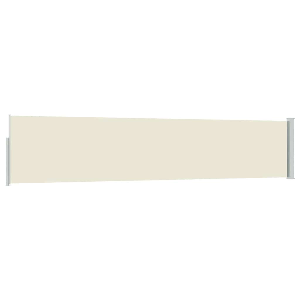 sammenrullelig sidemarkise til terrassen 100x514 cm cremefarvet