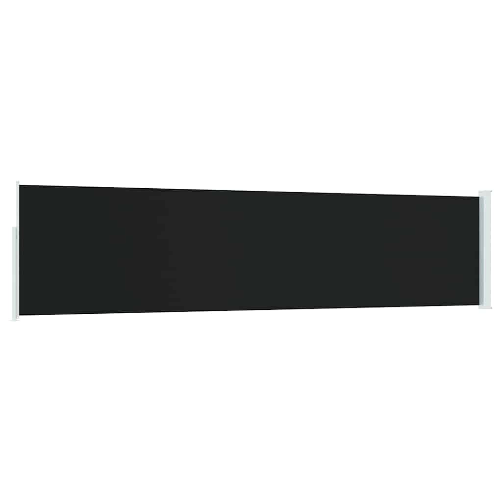 sammenrullelig sidemarkise til terrassen 117x514 cm sort