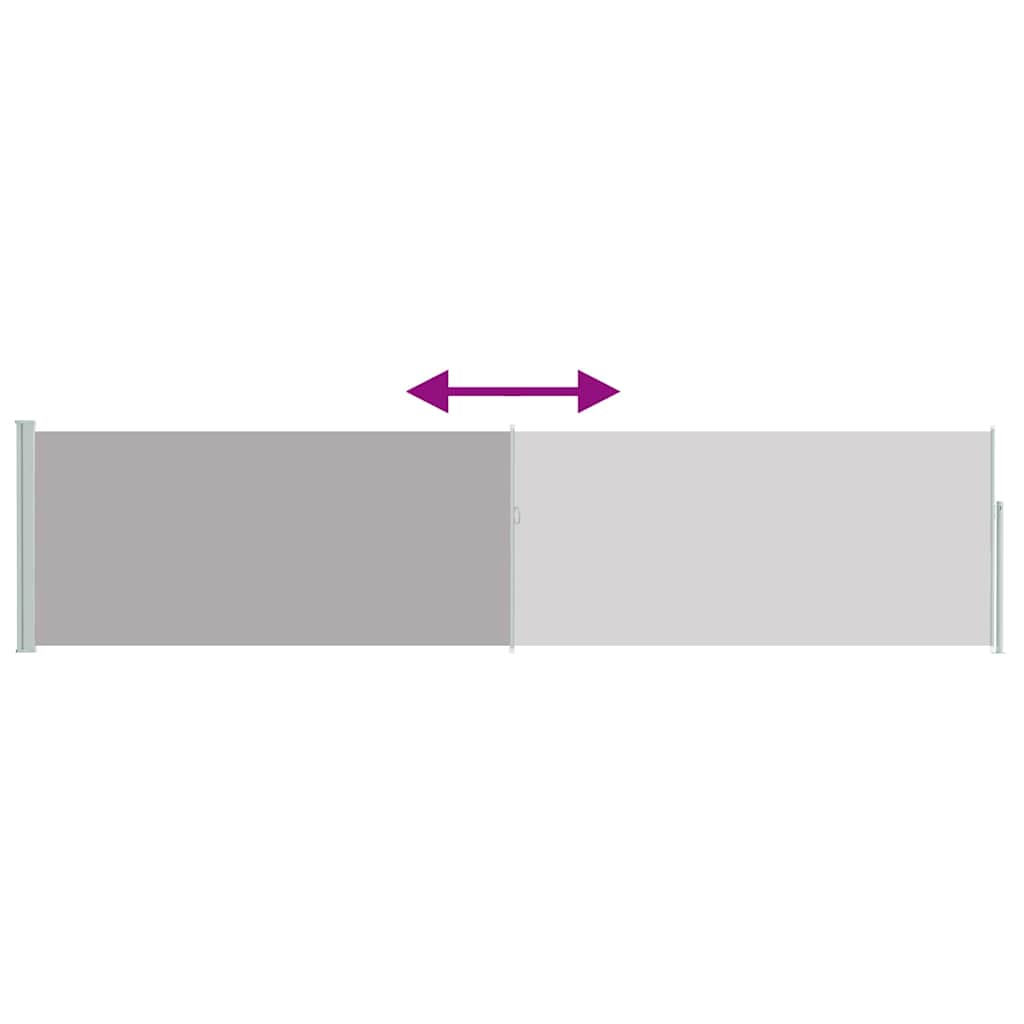 sammenrullelig sidemarkise til terrassen 117x514 cm grå