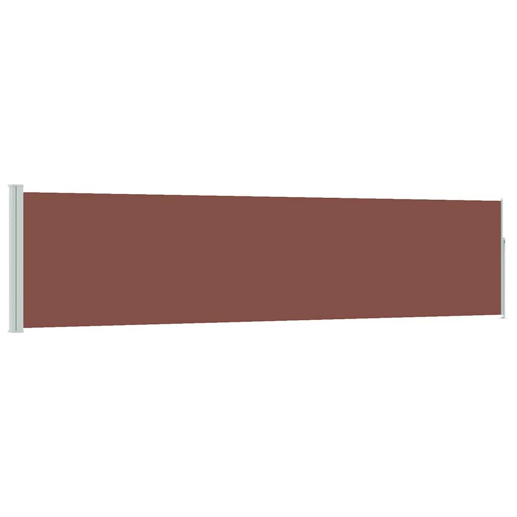 sammenrullelig sidemarkise til terrassen 117x514 cm brun