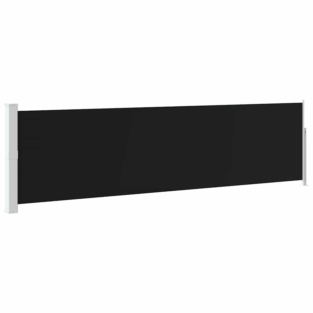 sammenrullelig sidemarkise til terrassen 140x514 cm sort