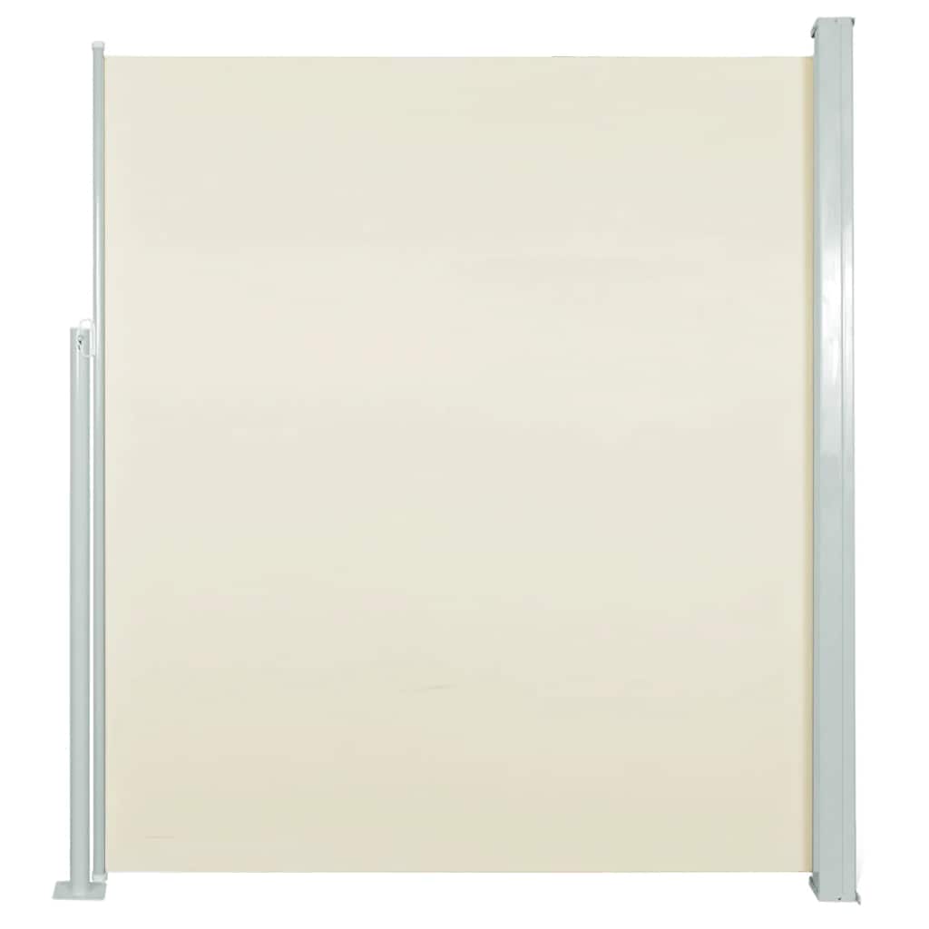 sammenrullelig sidemarkise til terrassen 140x514 cm cremefarvet