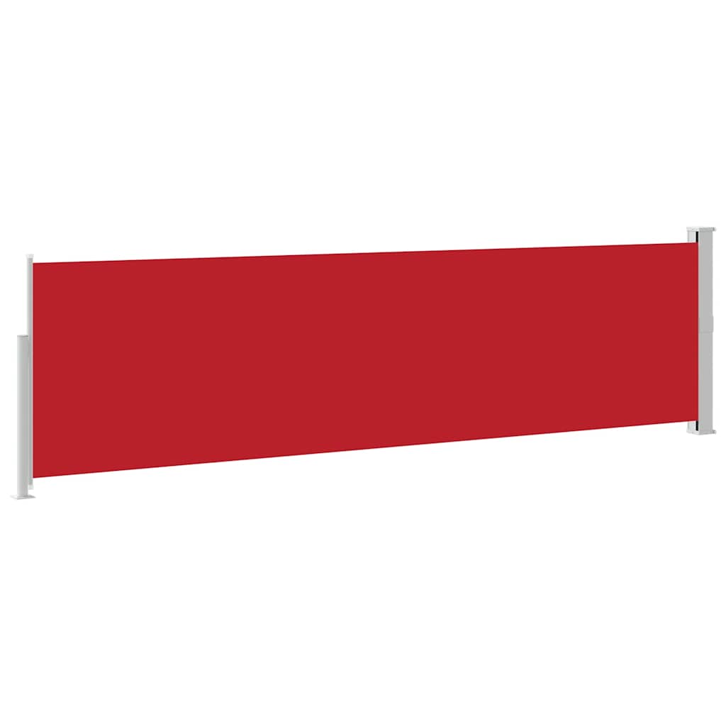sammenrullelig sidemarkise til terrassen 140 x 500 cm rød