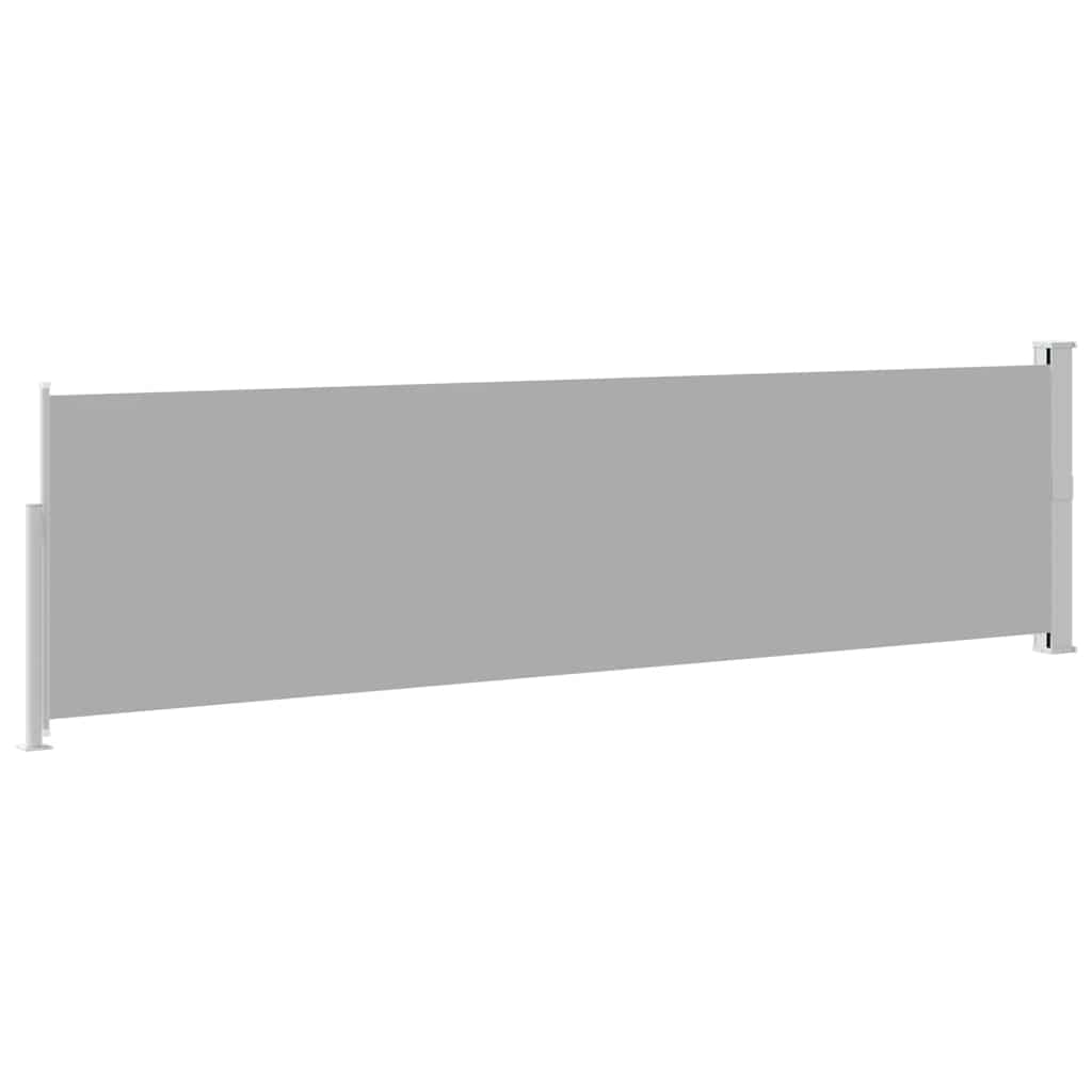 sammenrullelig sidemarkise til terrassen 140 x 514 cm grå