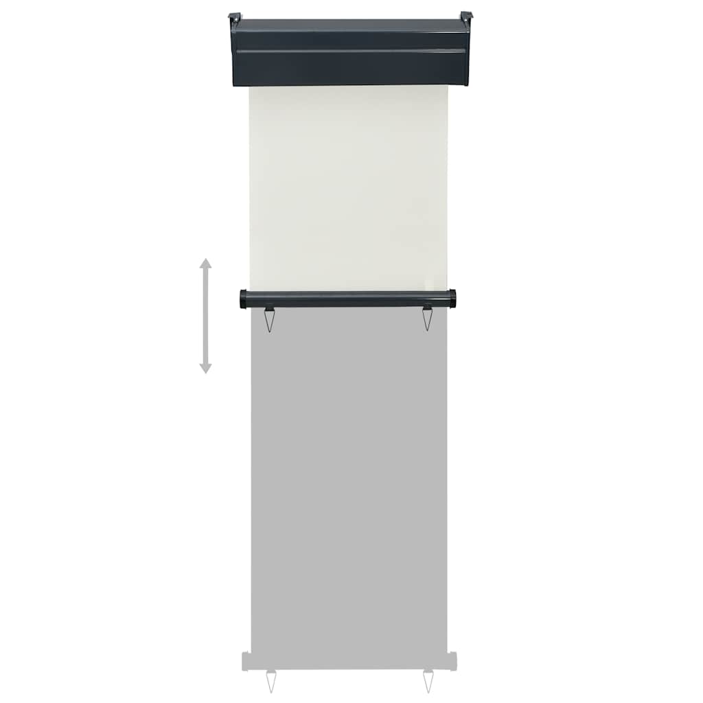 sidemarkise til altan 65x250 cm cremefarvet