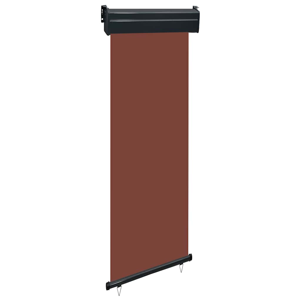 sidemarkise til altan 65x250 cm brun