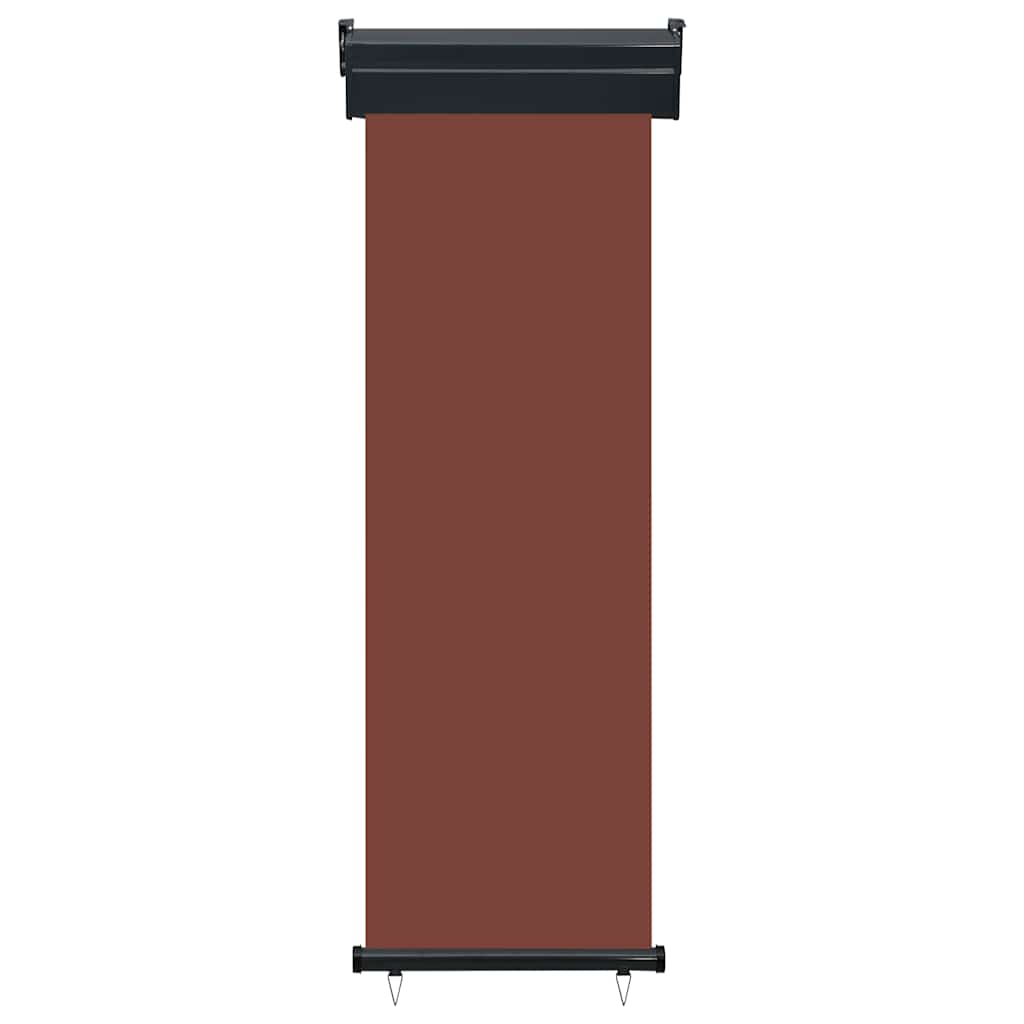 sidemarkise til altan 65x250 cm brun