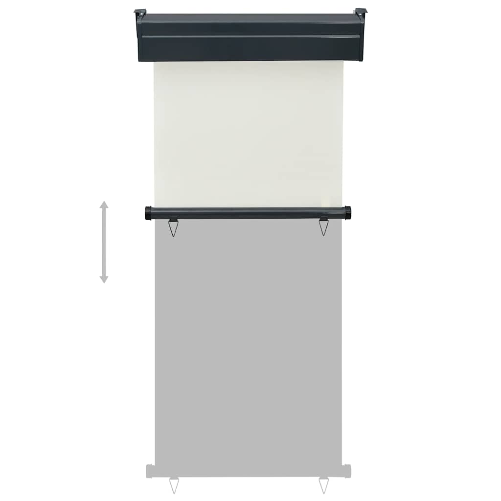 sidemarkise til altan 85x250 cm cremefarvet