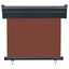 sidemarkise til altan 85x250 cm brun