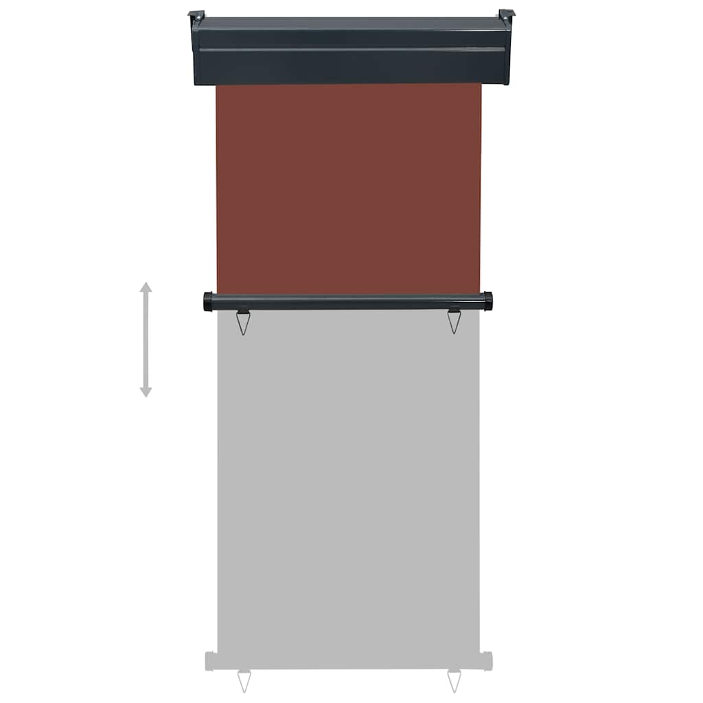 sidemarkise til altan 85x250 cm brun