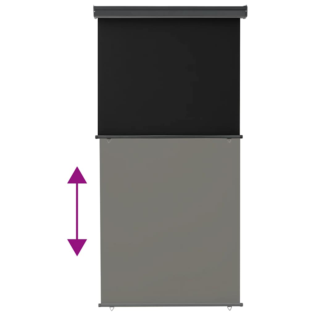 sidemarkise til altan 125x250 cm sort