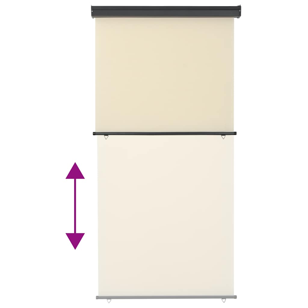 sidemarkise til altan 125x250 cm cremefarvet