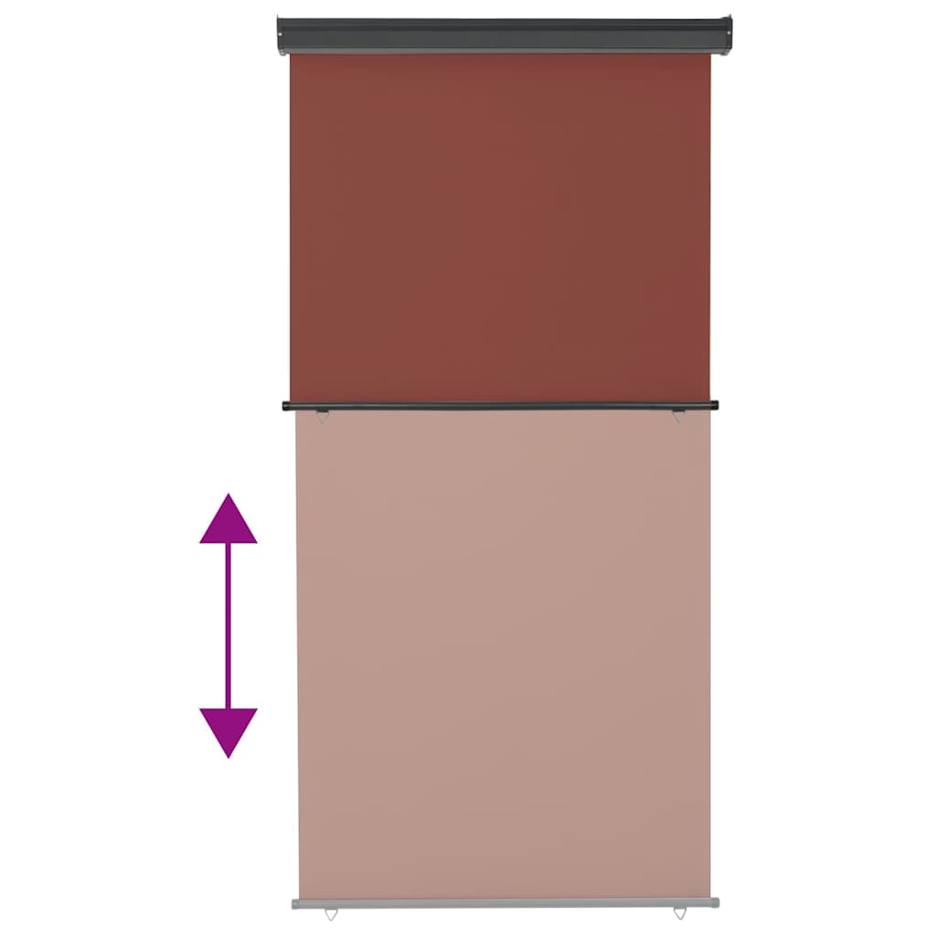 sidemarkise til altan 125x250 cm brun