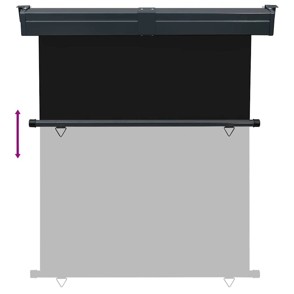 sidemarkise til altan 145x250 cm sort