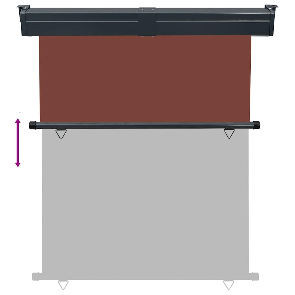 sidemarkise til altan 145x250 cm brun