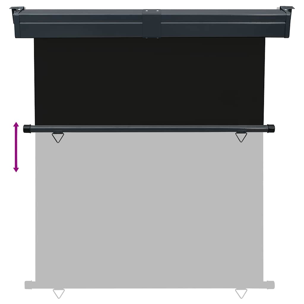 sidemarkise til altan 165x250 cm sort