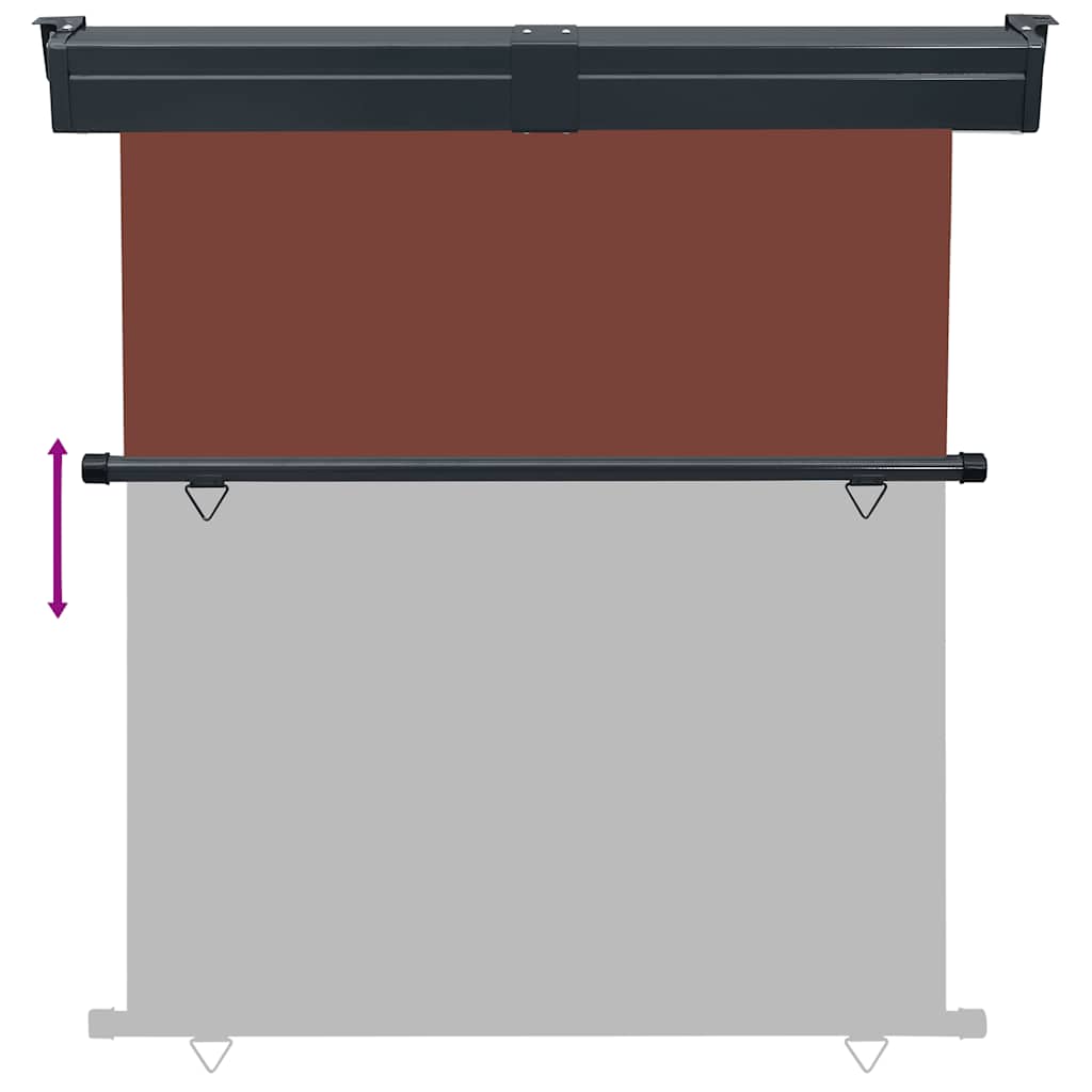 sidemarkise til altan 165x250 cm brun