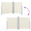 sammenrullelig sidemarkise 140 x 600 cm cremefarvet