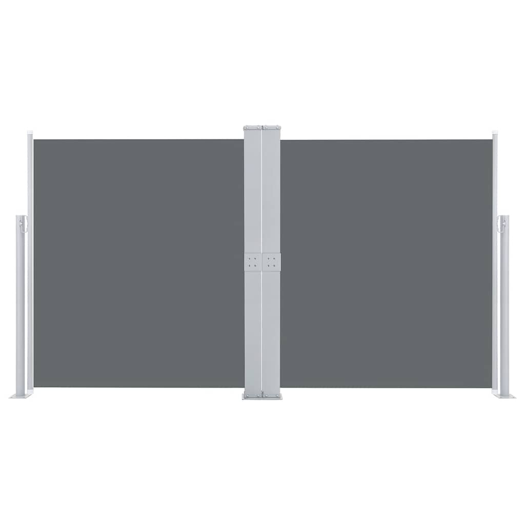 sammenrullelig sidemarkise 140 x 600 cm antracitgrå