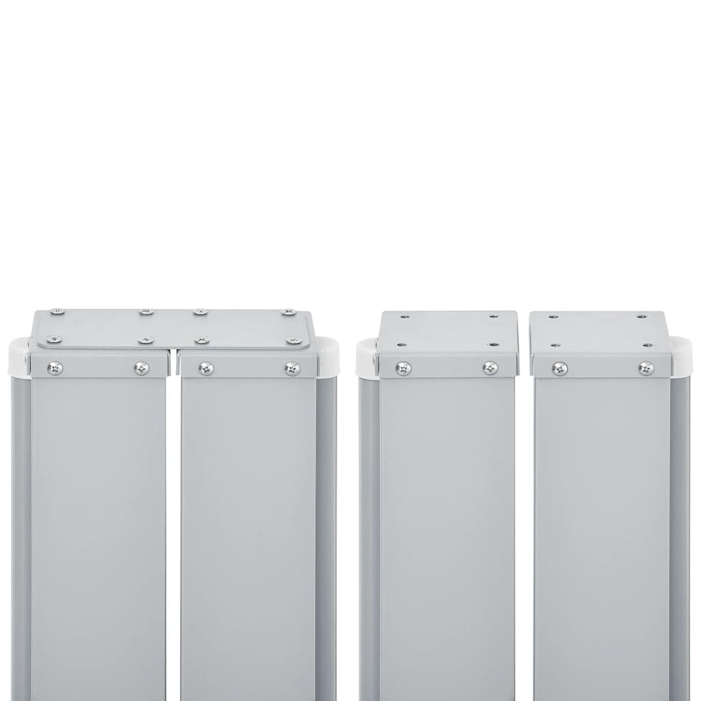 dobbelt sidemarkise til terrassen 170 x 600 cm cremefarvet