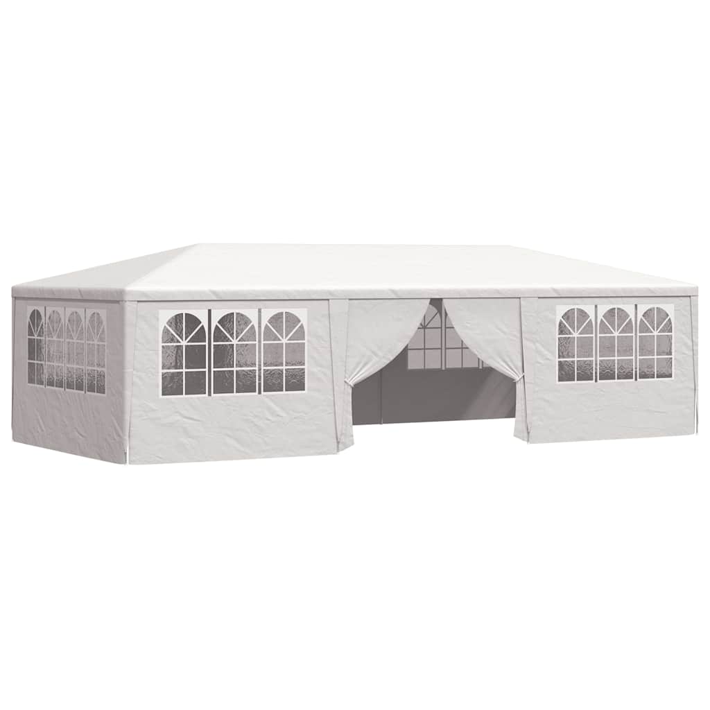festtelt med sidevægge 4x9 m 90 g/m² hvid