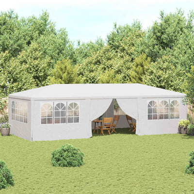 festtelt med sidevægge 4x9 m 90 g/m² hvid
