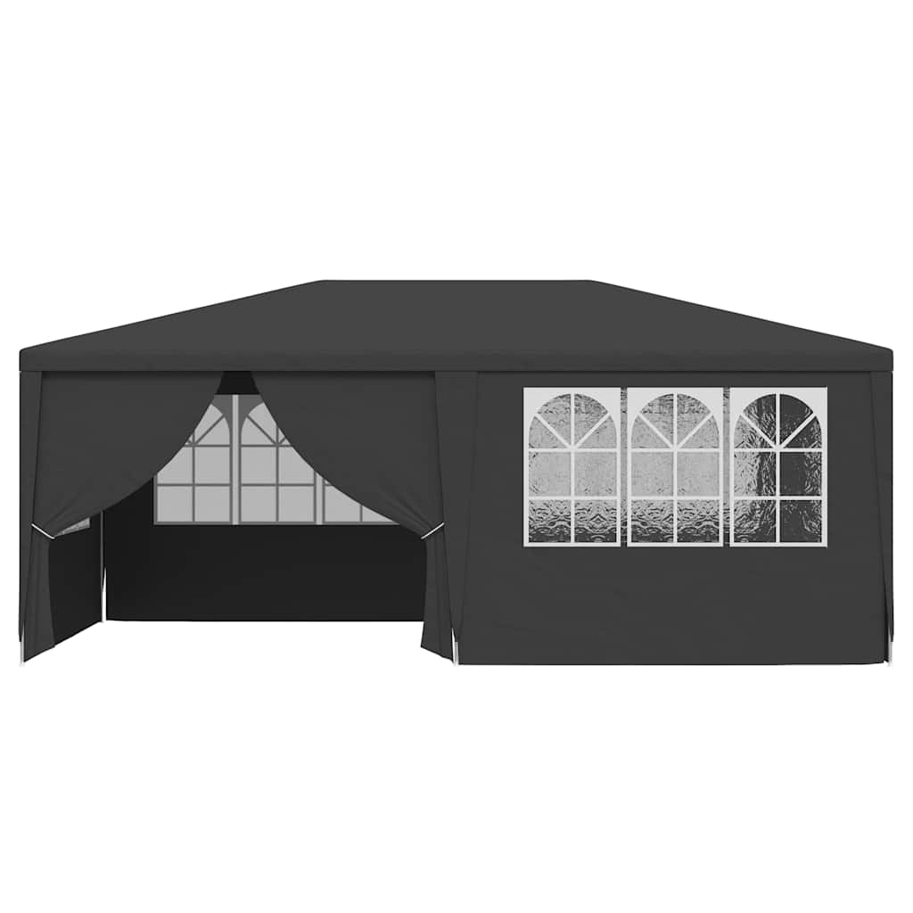 festtelt med sidevægge 4x6 m 90 g/m² antracitgrå