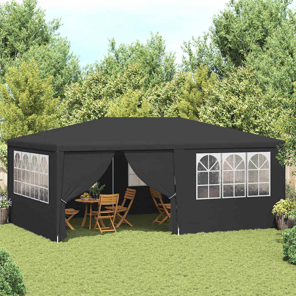festtelt med sidevægge 4x6 m 90 g/m² antracitgrå