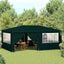 festtelt med sidevægge 4x6 m 90 g/m² grøn
