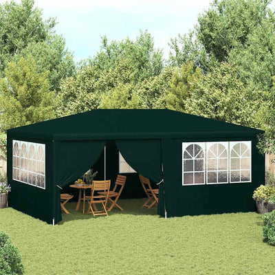 festtelt med sidevægge 4x6 m 90 g/m² grøn