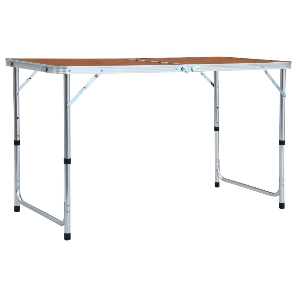 foldbart campingbord aluminium 120 x 60 cm