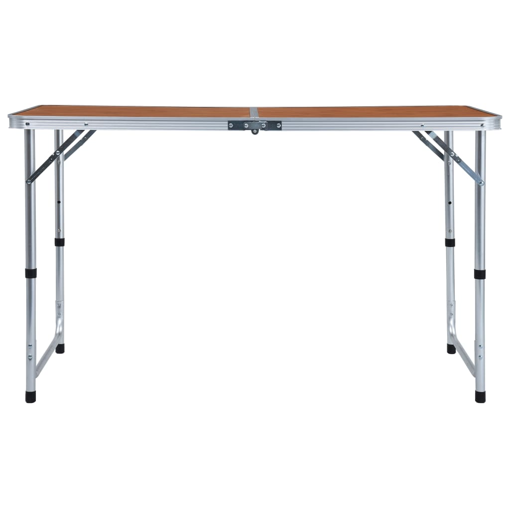foldbart campingbord aluminium 120 x 60 cm