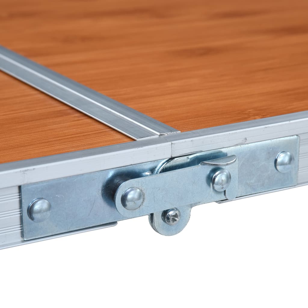 foldbart campingbord aluminium 120 x 60 cm