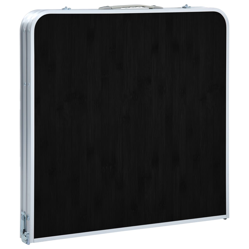 foldbart campingbord 120x60 cm aluminium grå