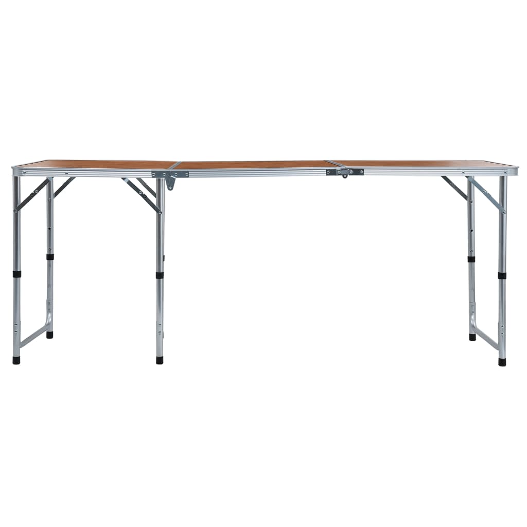 foldbart campingbord aluminium 180 x 60 cm