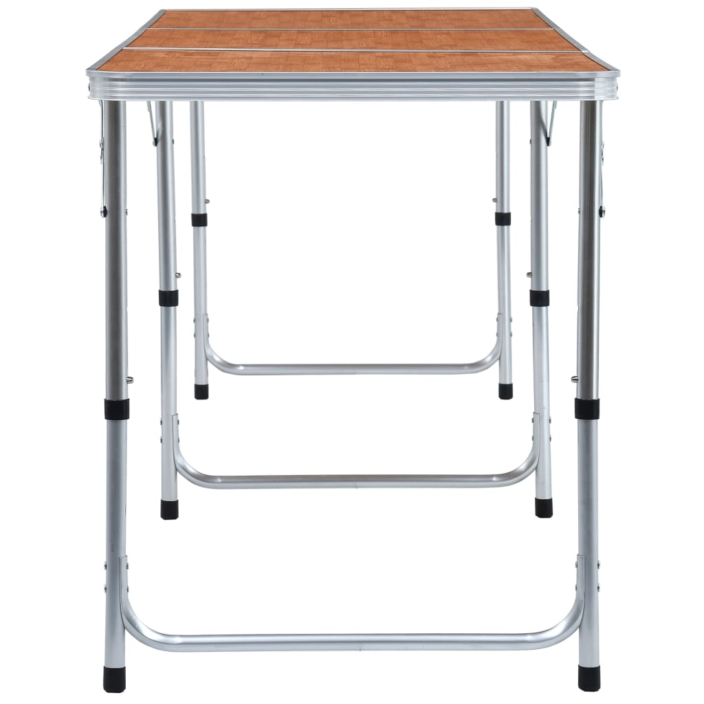 foldbart campingbord aluminium 180 x 60 cm