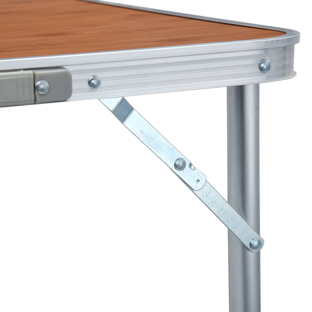 foldbart campingbord aluminium 180 x 60 cm