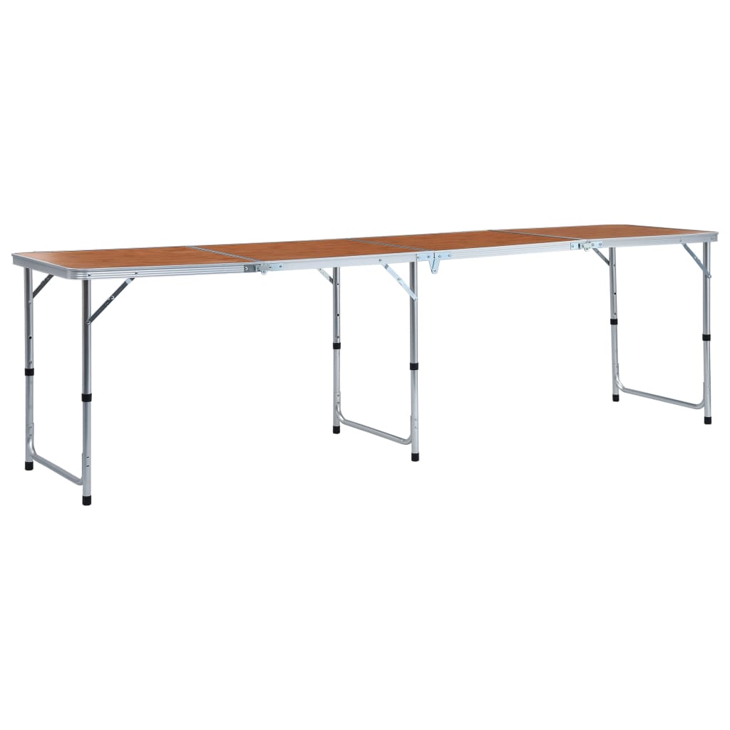 foldbart campingbord aluminium 240 x 60 cm