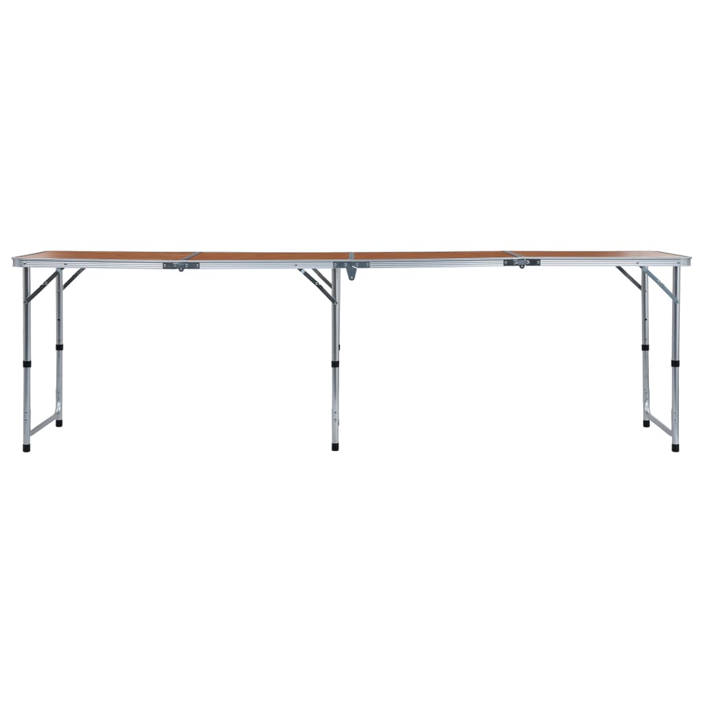 foldbart campingbord aluminium 240 x 60 cm