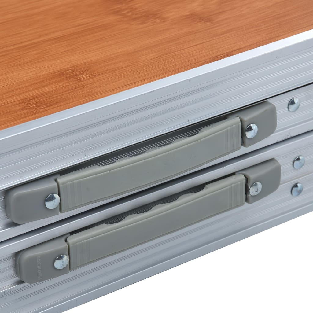 foldbart campingbord aluminium 240 x 60 cm