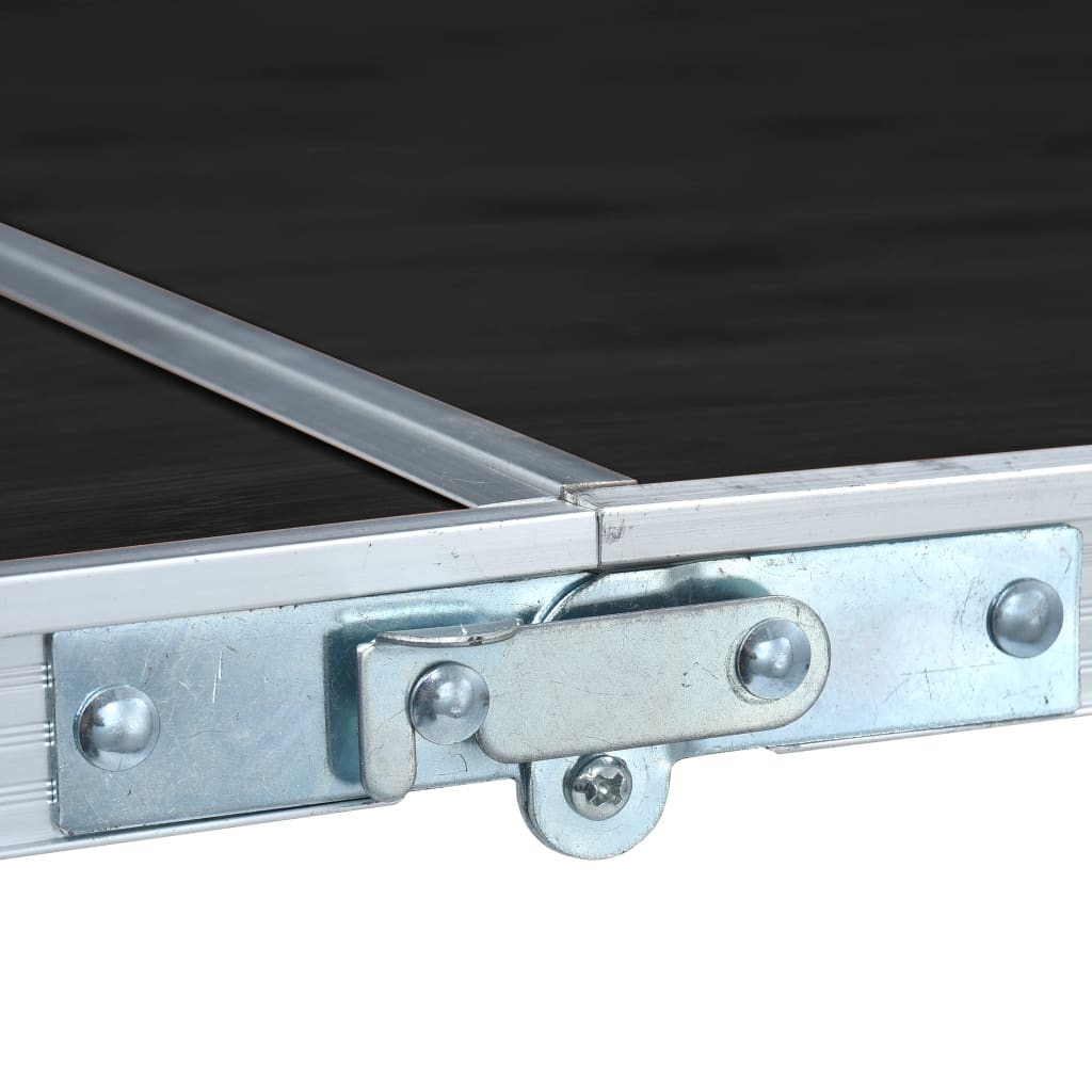 foldbart campingbord 240 x 60 cm aluminium grå