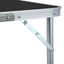 foldbart campingbord 240 x 60 cm aluminium grå