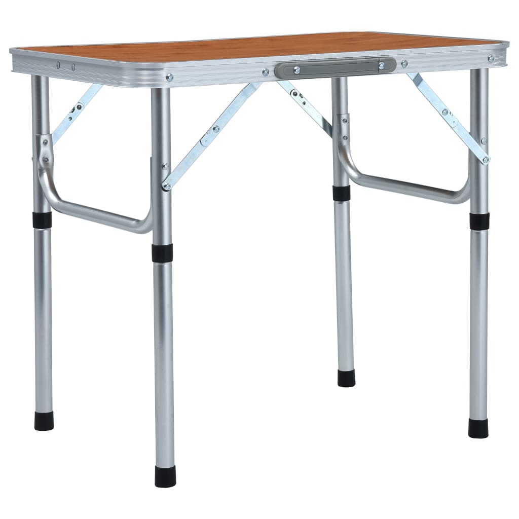 foldbart campingbord 60x45 cm aluminium